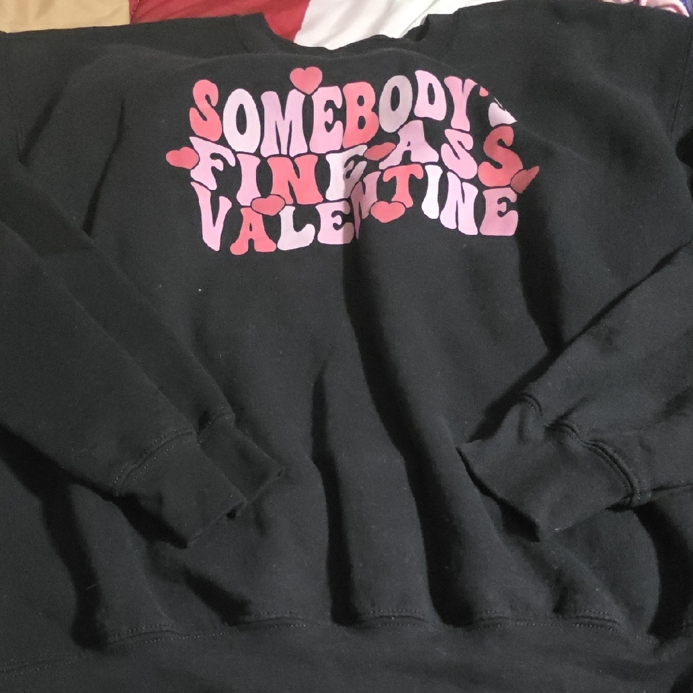 Gildan Black Valentine's Crew Neck Sweater